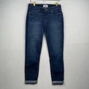 PAIGE Jeans Women's Size 27 (4) Kylie Crop‎ Cuffed  Distressed Stretch Denim